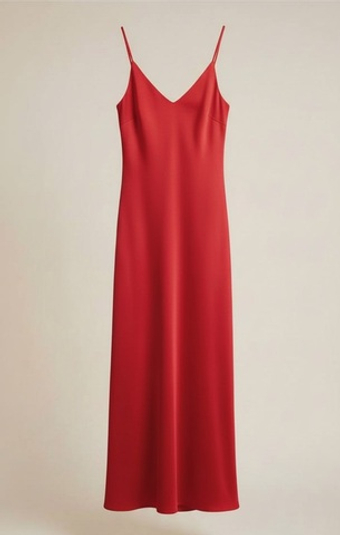 Платье комбинация "Богиня" в алом