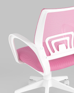 Кресло офисное TopChairs ST-BASIC-W розовый крестовина пластик белый