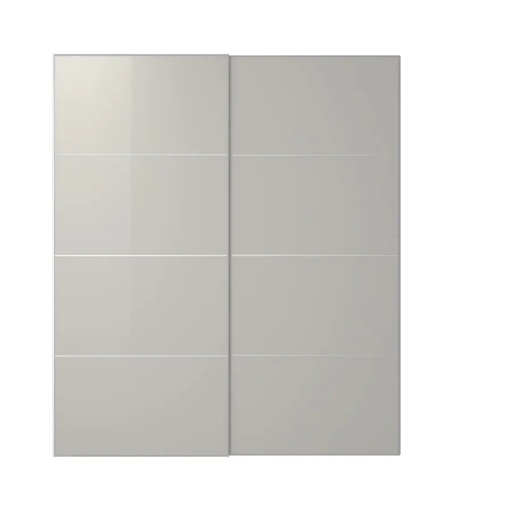 Пара раздвижных дверных рам - IKEA HOKKSUND /ХОККСУНД ИКЕА, 200x236 см, бежевый