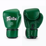Боксёрские перчатки Fairtex Real Leather Boxing green
