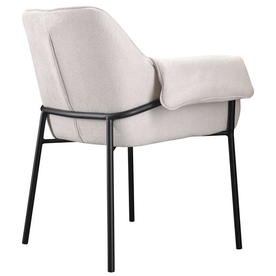 Стул Aline Arms молочный шенилл