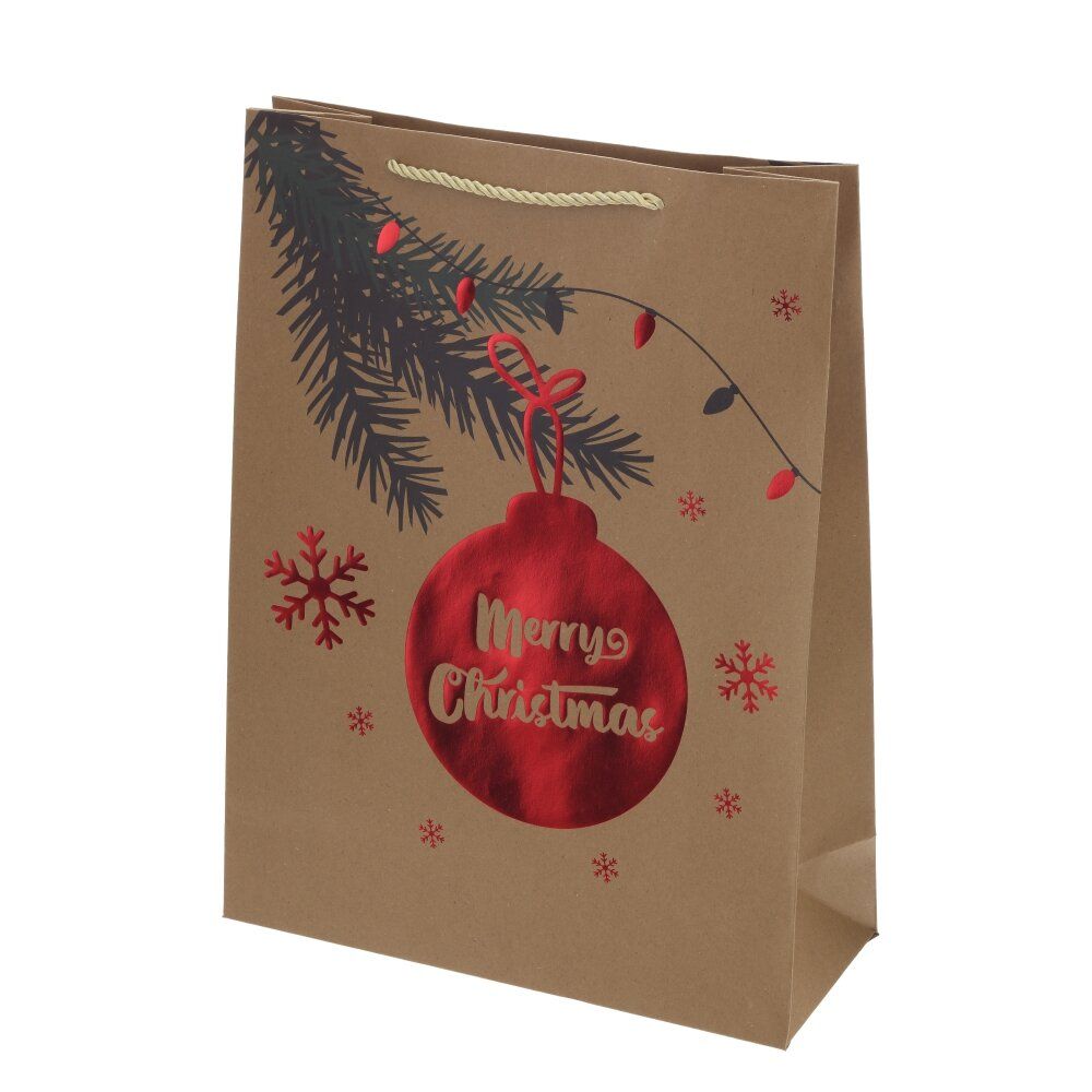 GAEM Пакет подарочный L (бумага 210г/м2, блок 12шт), L30 W12 H40 см, 4в.