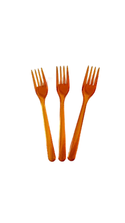Вилка столовая ПРЕМИУМ пласт. оранжевая 1/25шт