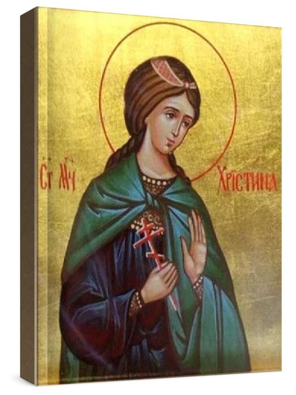 Христина Кесарийская (рукописная икона)