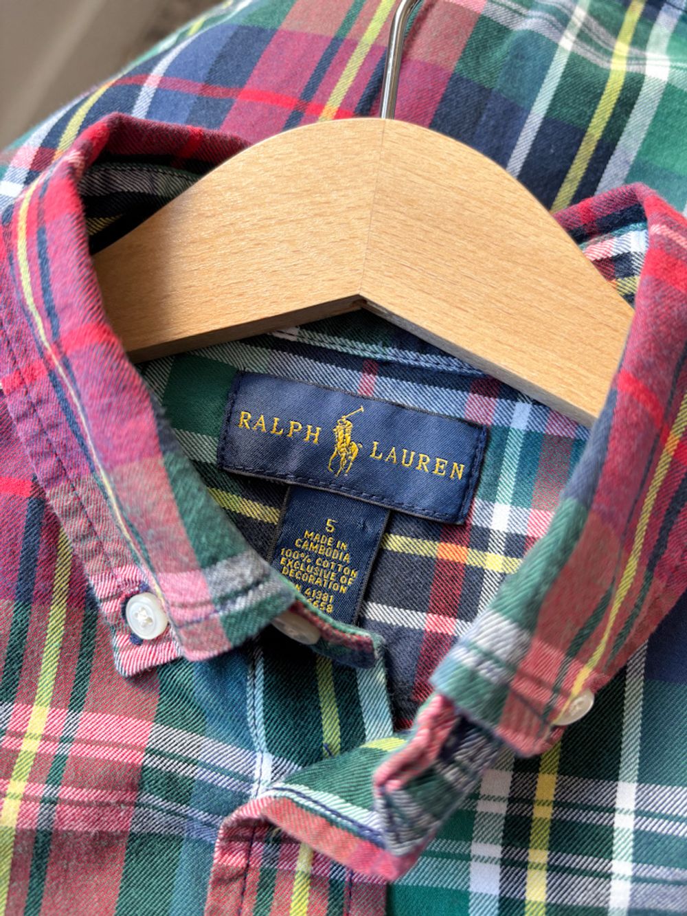 Хлопковая рубашка Ralph Lauren, 110