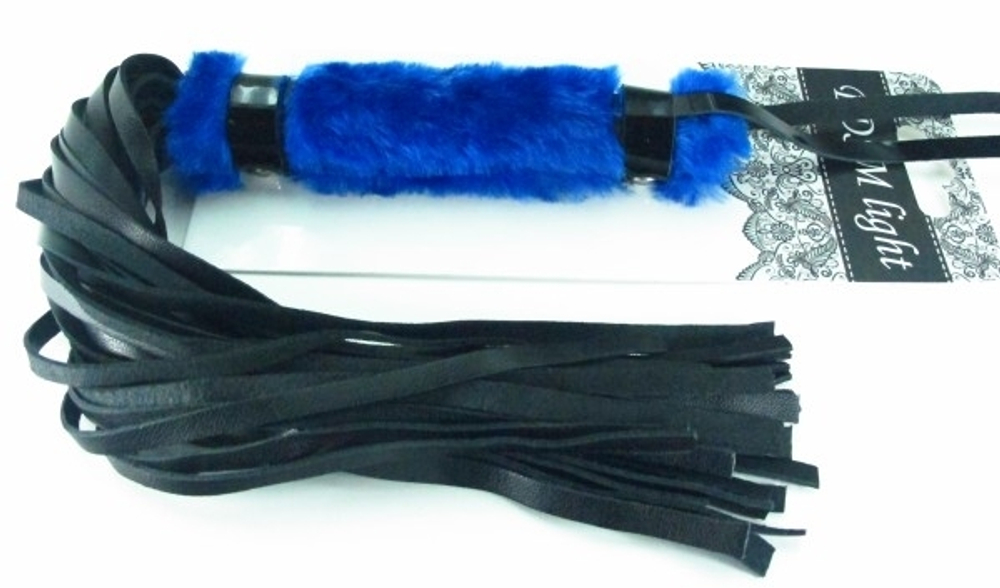 Нежная плеть с синим мехом BDSM Light 740003ars