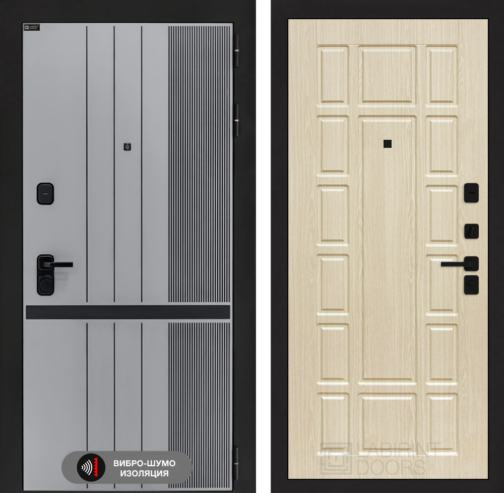 Входная дверь Лабиринт SKYLAB - 12 Беленый дуб