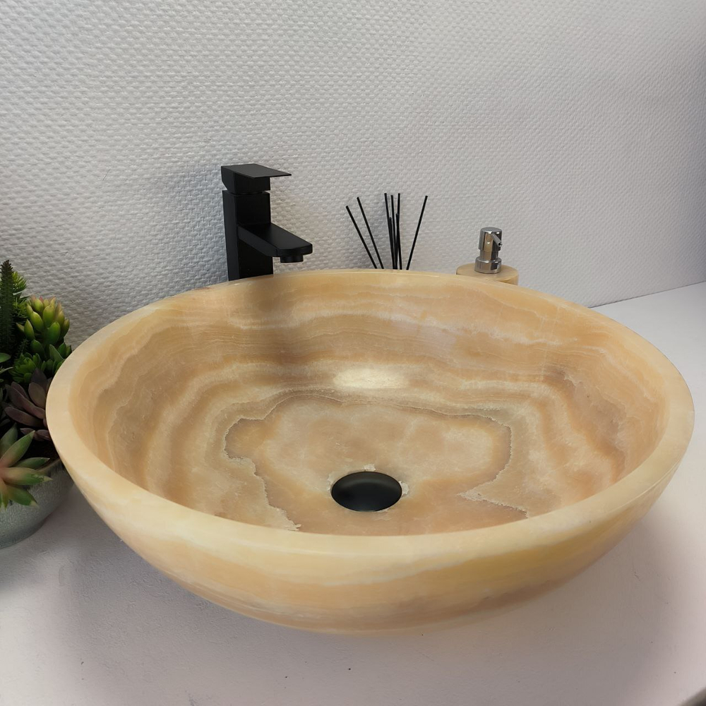 Раковина из оникса Bowl Yellow Big BO-63043 50*50*17 37