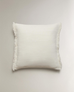 Zara Home наволочка декоративная из льна, экрю · 6350/008