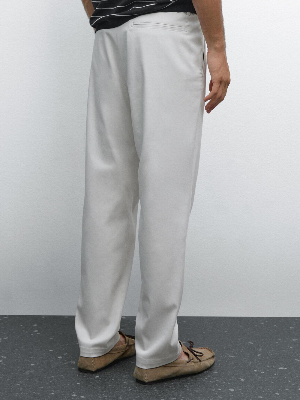 Massimo Dutti Джоггеры из смесового хлопка, каменный