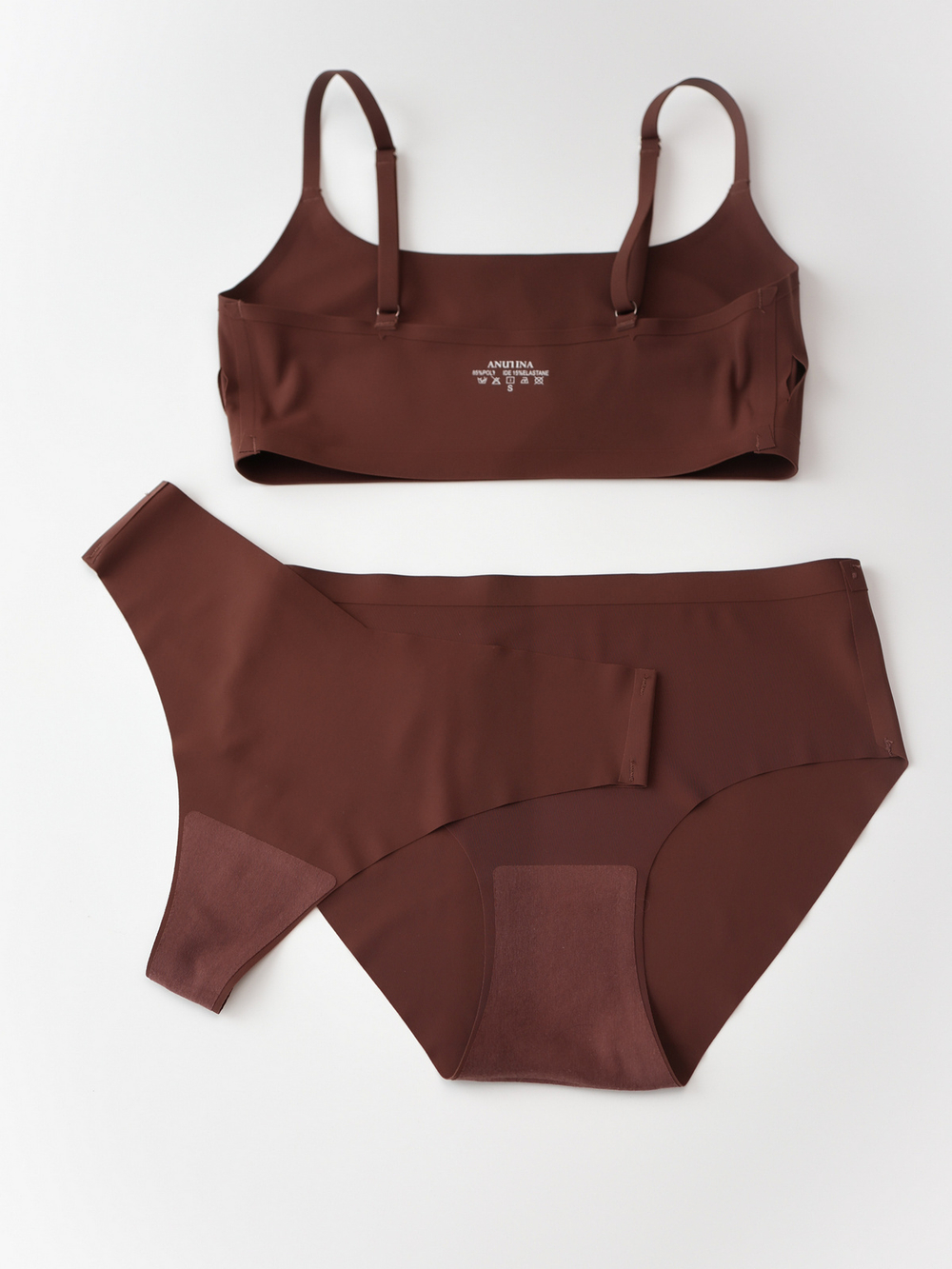 Слипы бесшовные цвет ТЕМНО КОРИЧНЕВЫЕ, размер S