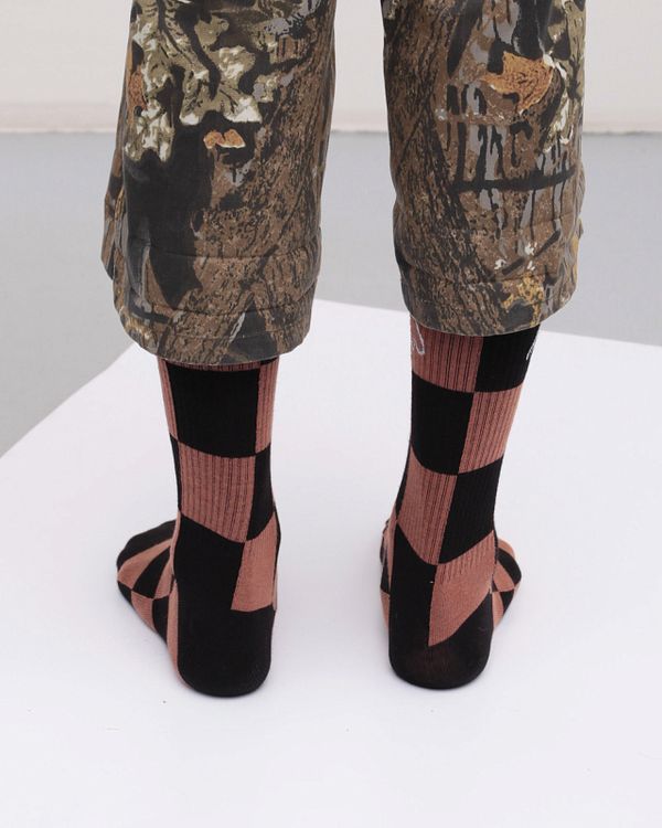 Носки Big Check Коричневые - фото 2