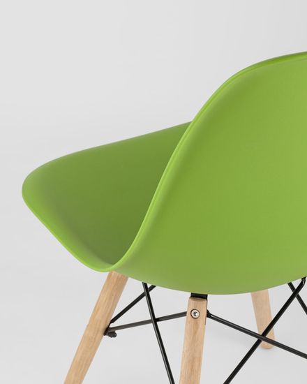 Стул Eames Style DSW зеленый x4 (разборный каркас)