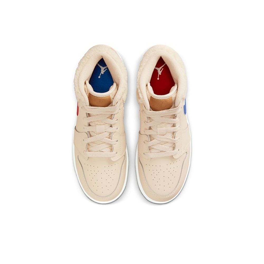 Кроссовки Air Jordan 1 Mid Fleece Swoosh