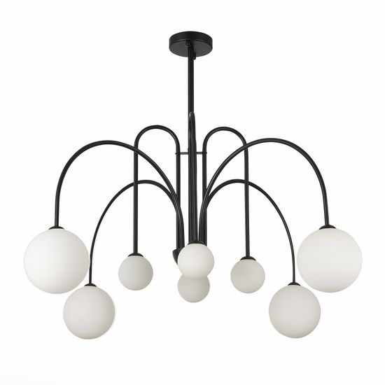 SL1204.402.08 Люстра потолочная ST-Luce Черный/Белый G9 8*5W JINETO