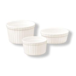 Соусник 75 мл 6,7 см h4 см круглый Рамекин рельефный белый фарфор P.L. Proff Cuisine [6]