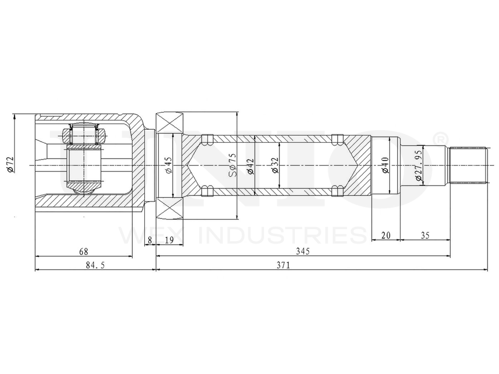 ШРУС внутренний правый UNIO CVJ-30176