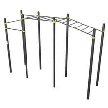 W315 Воркаут (3 перекладины, рукоход классический, рукоход в подъем) ZAVODSPORTA