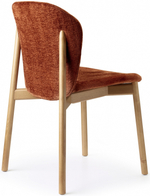 Стул деревянный с обивкой Scab Design Natural Finn, светлый ясень, терракотовый