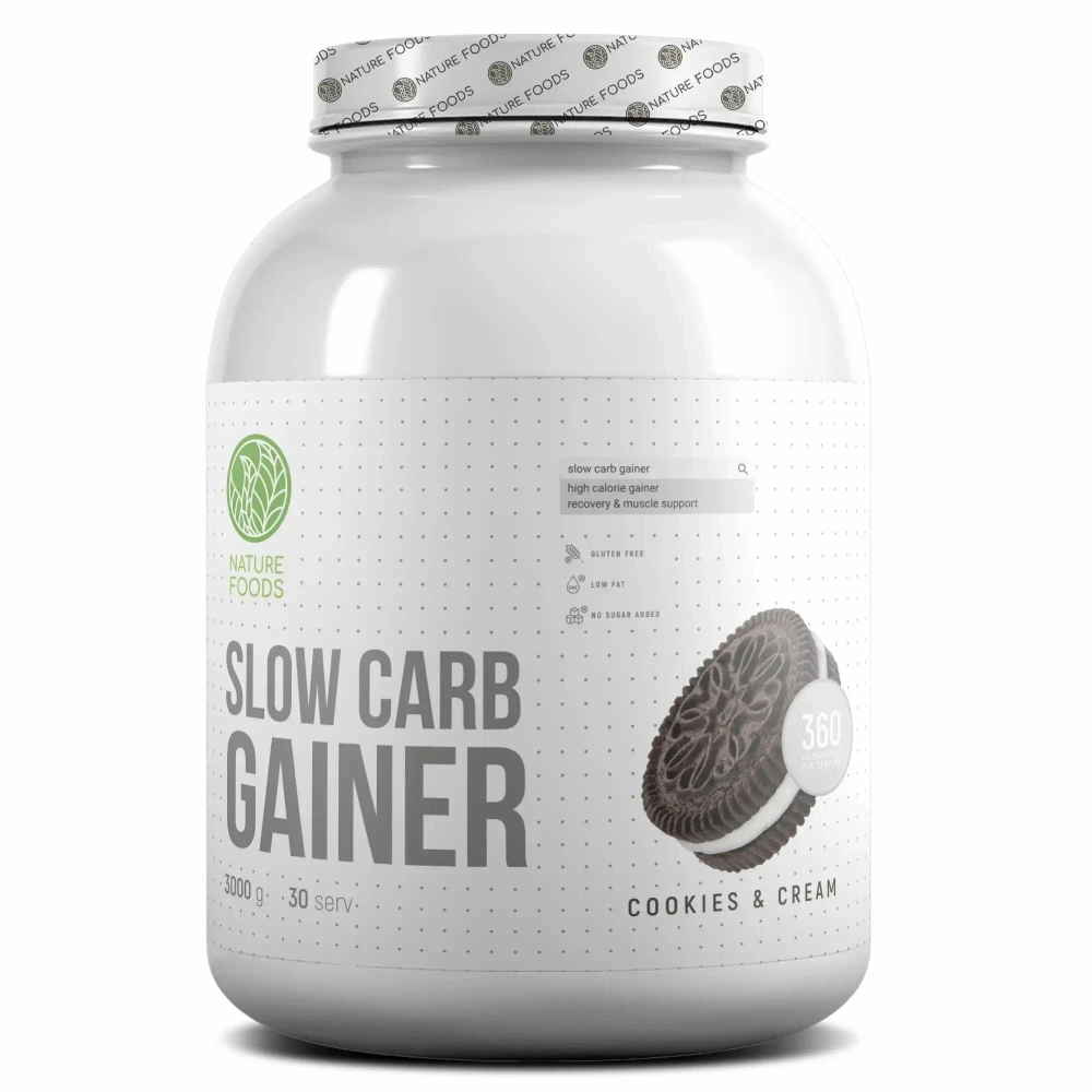 Гейнер Nature Foods Slow Carb Gainer 1000 г печенье