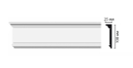 Плинтус напольный дюрополимер под покраску D227DM 100×25×2000 мм DecoMaster