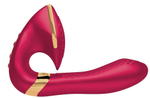 Малиновый вибростимулятор SOYO - 17 см. (Цвет: малиновый)