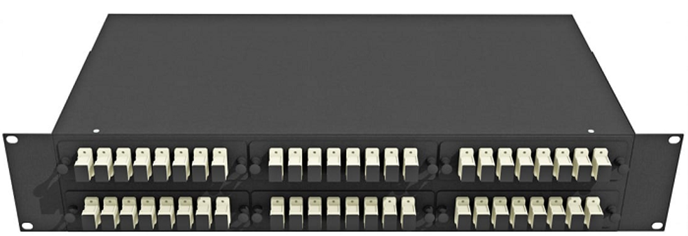 Кросс оптический стоечный  TopLAN КРС-Top-2U-48SC/U-OM2-BK
