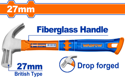 Молоток-гвоздодер 27мм (6/24) WADFOW WHM3327