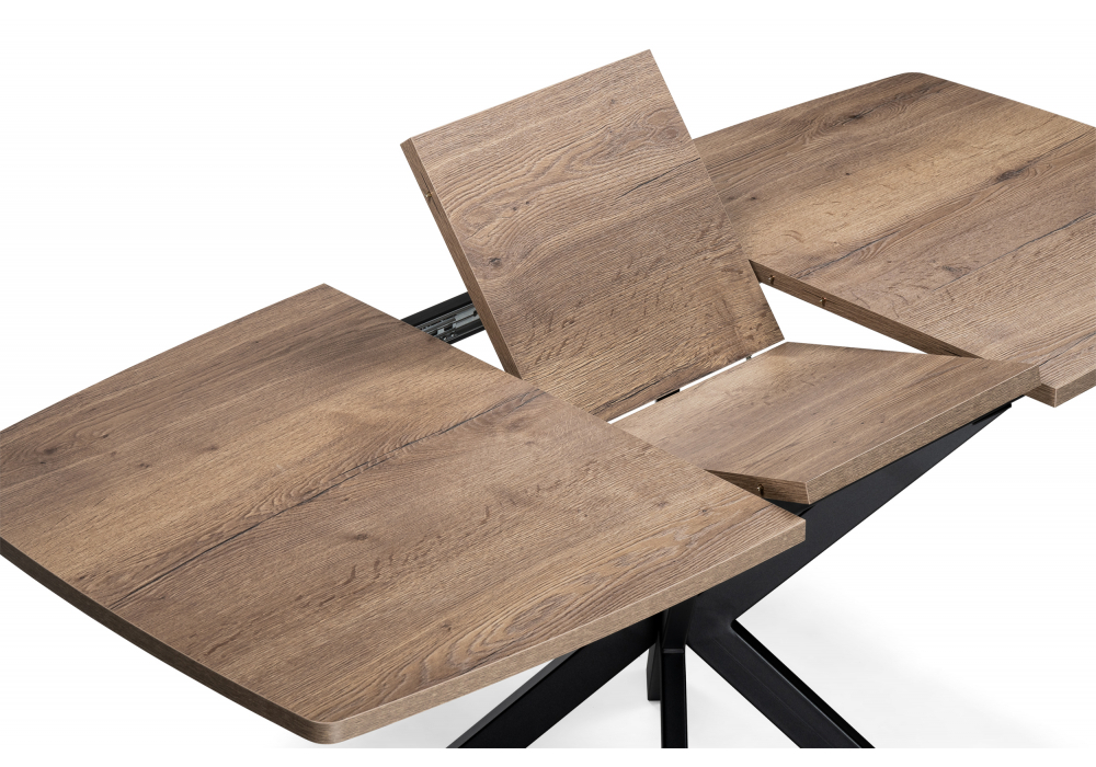 Стол деревянный Woodville Палу дуб галифакс табак, черный