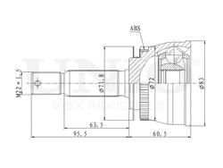 ШРУС внешний UNIO CVJ-20107