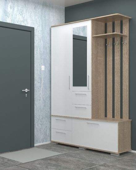 дуб сонома / белый