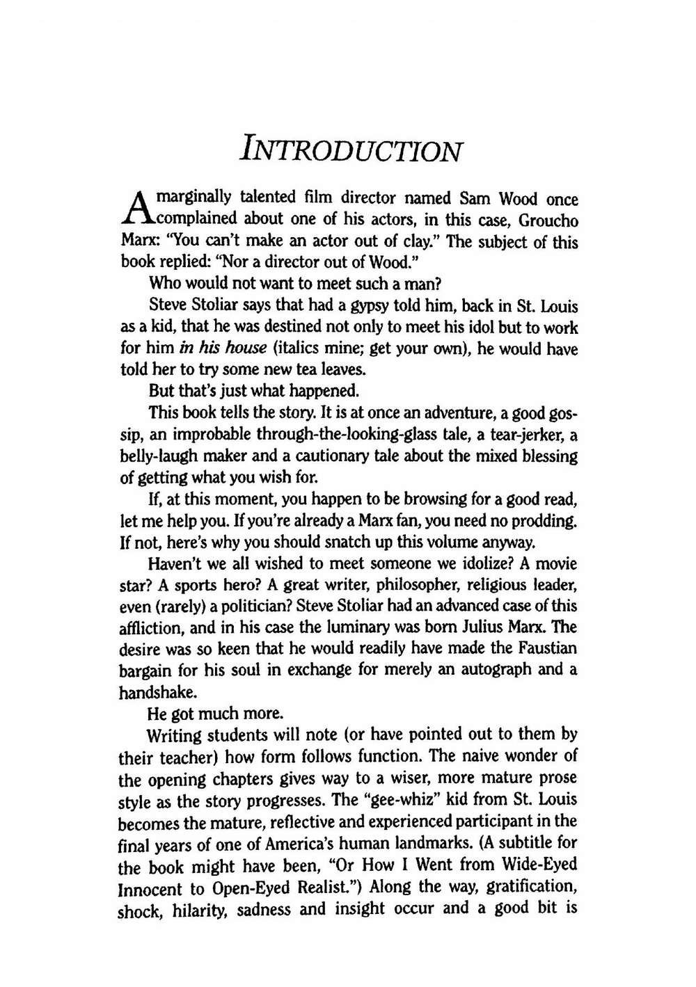 Raised Eyebrows. My Years Inside Groucho's House | Stoliar Steve