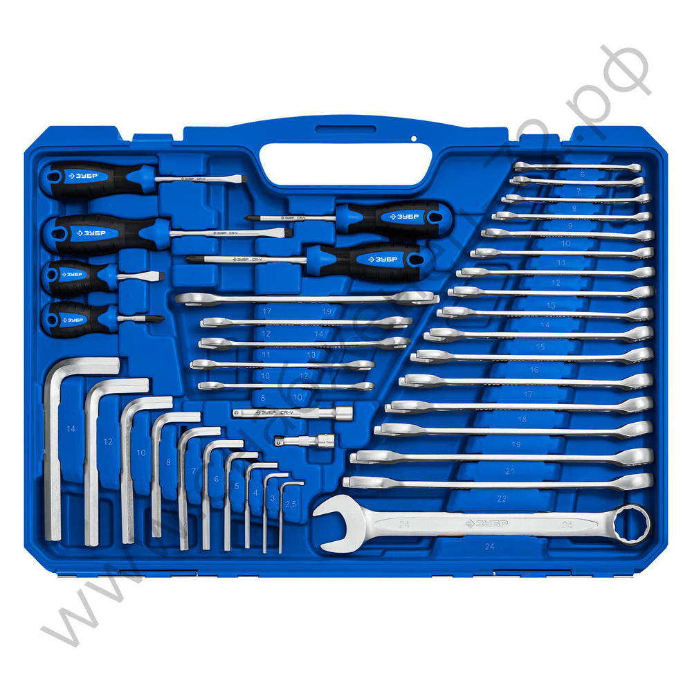 ЗУБР Универсал-142, 142 предм., (1/2″+ 3/8″+ 1/4″), универсальный набор инструмента, Профессионал (27670-H142)