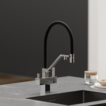 Смеситель для кухни Sancos Loro с гибким изливом, цвет хром/черный, арт. SC4007CH