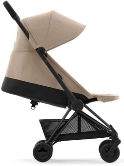 Коляска Cybex Coya Matt Black Frame Cloud G i-Size Moon Black Plus 2 в 1 Cozy Beige с дождевиком и бампером