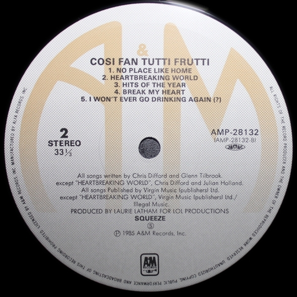 Squeeze / Cosi Fan Tutti Frutti (LP)