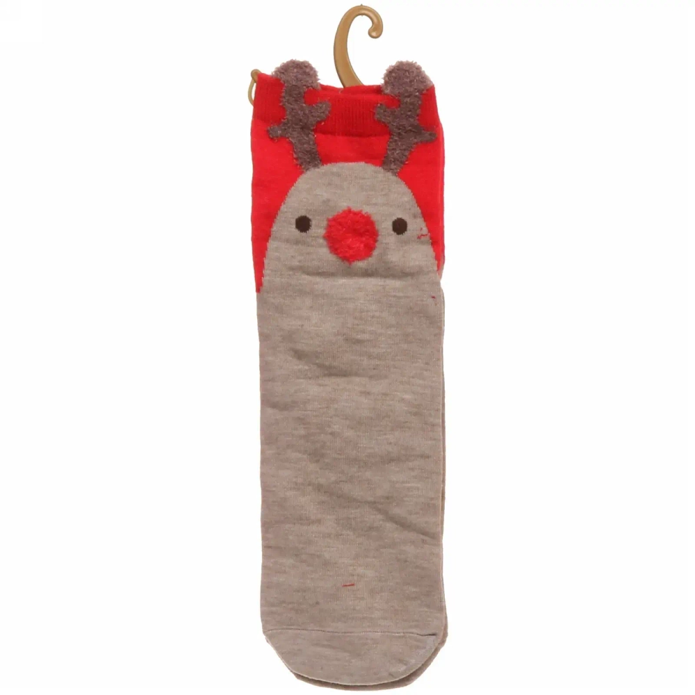 Носки женские «Новогодняя сказка «, микс 4 цвета, р-р 36-39 (крючок, пакет, стикер)