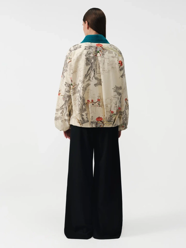 Куртка-бомбер принтованная