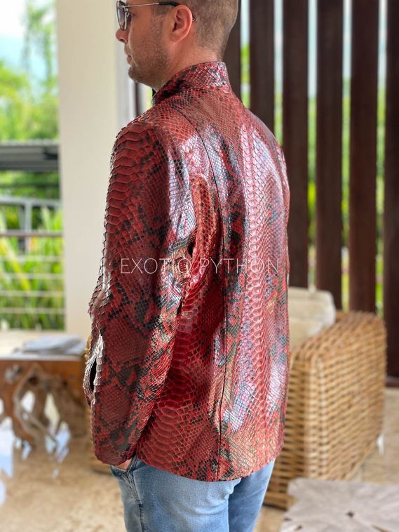 Мужская куртка из кожи питона JT-119