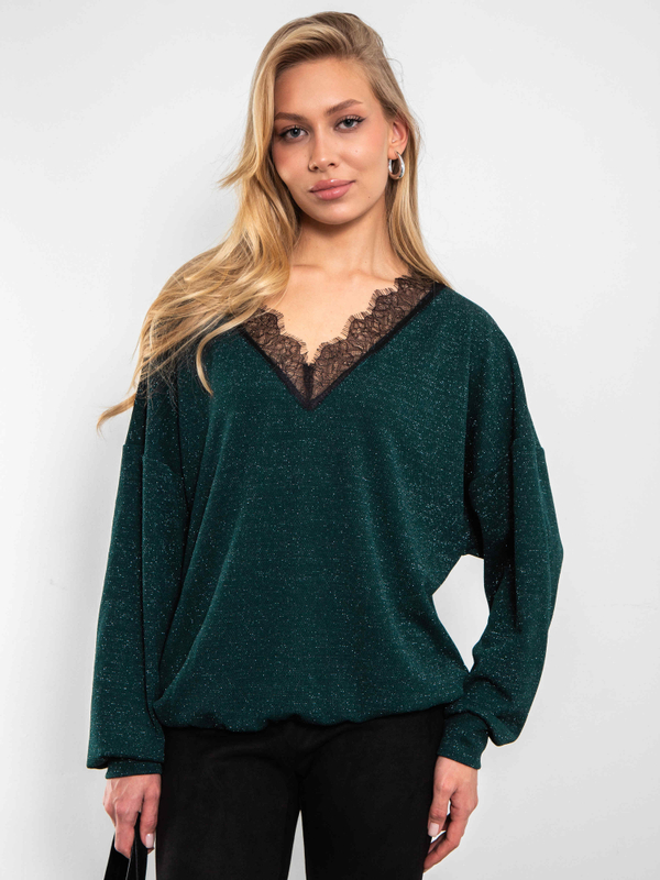 Джемпер Блеск (зеленый с люрексом)