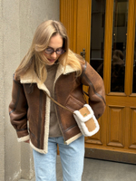 Дубленка Винтаж карамель