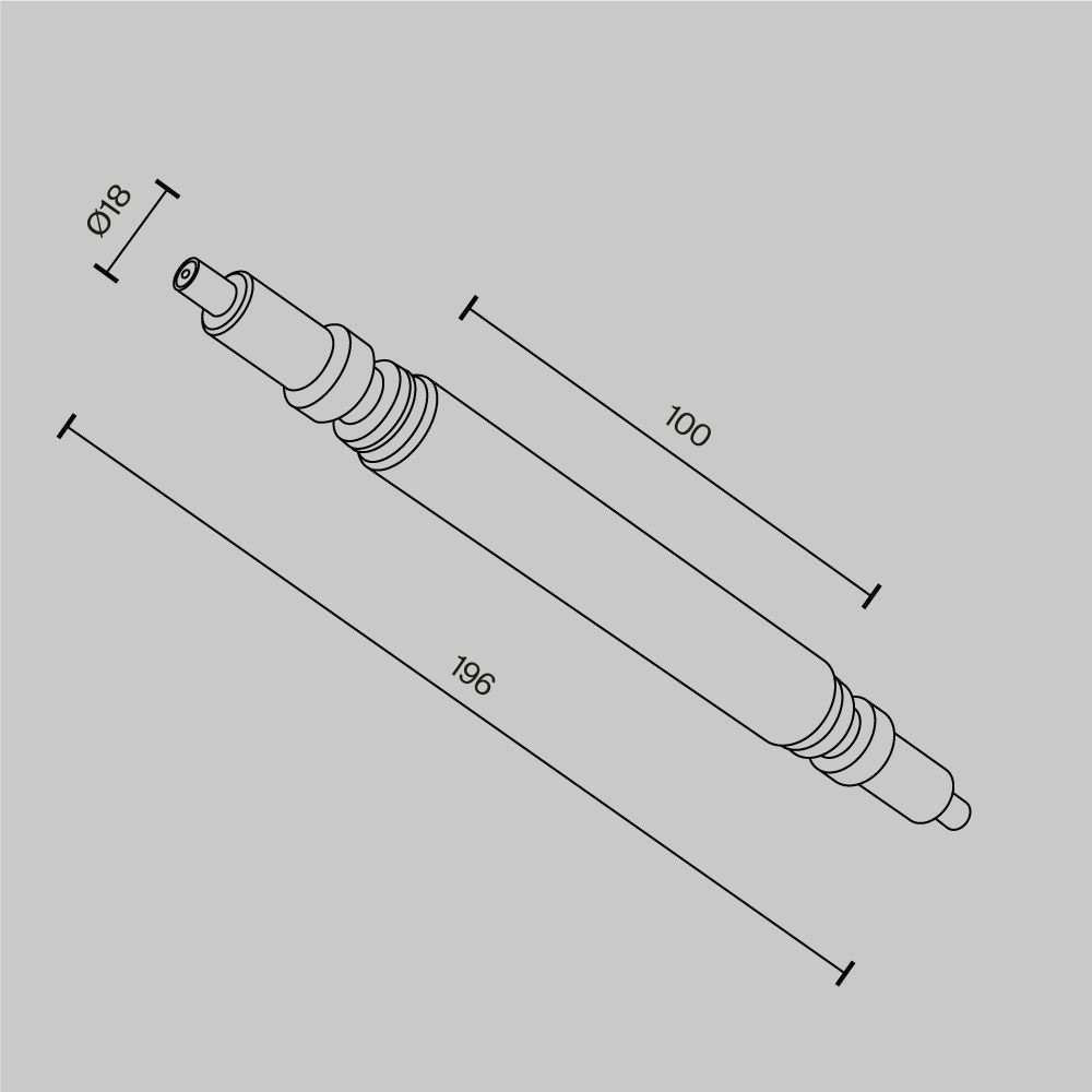 Коннектор прямой для штанговой системы Maytoni   CA004RC-BS