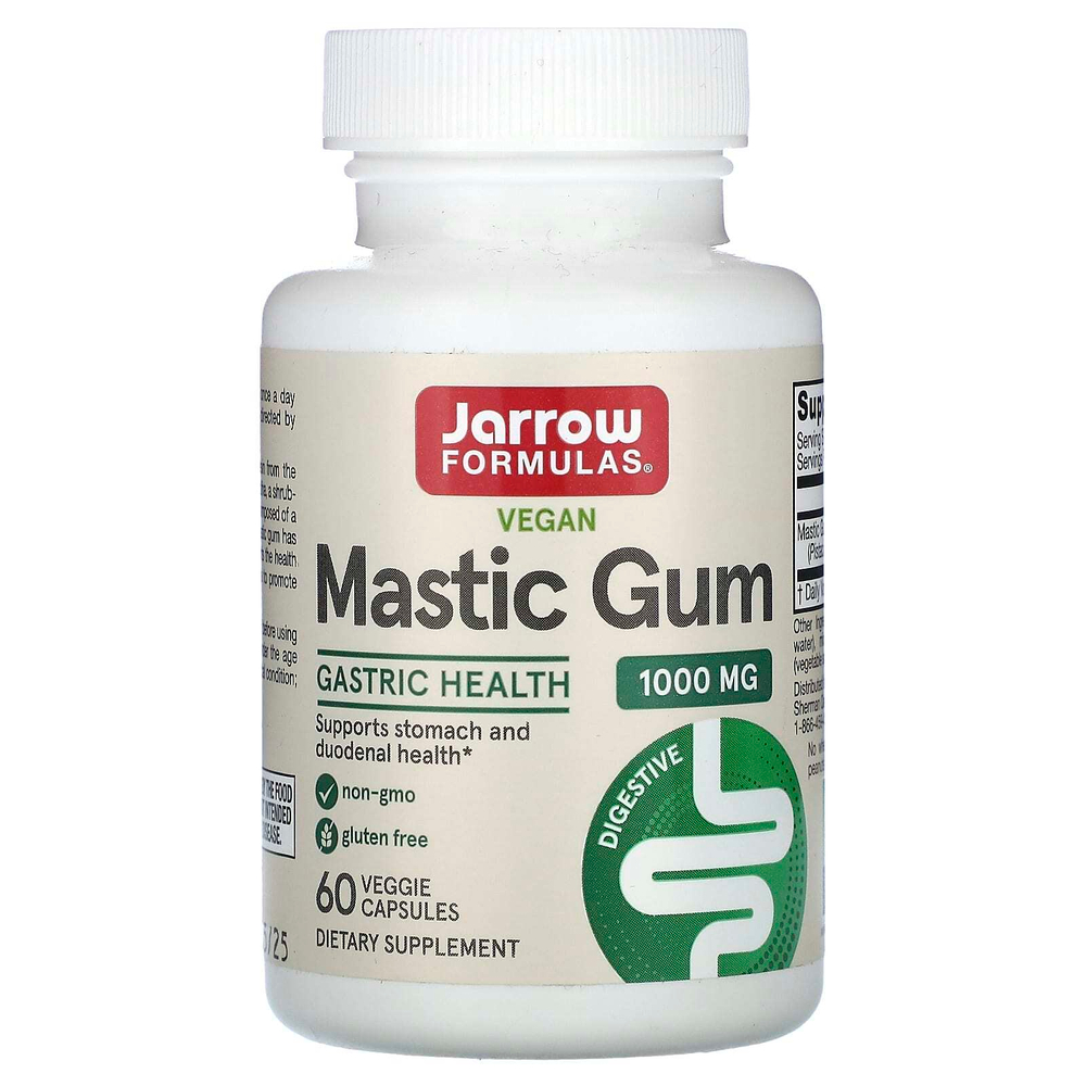 Jarrow Formulas, веганская мастиковая смола, 60 растительных капсул (500 мг в 1 капсуле)
