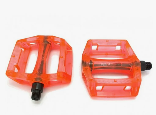 Педали MTB/BMX прозрачный пластик JD-286,красные