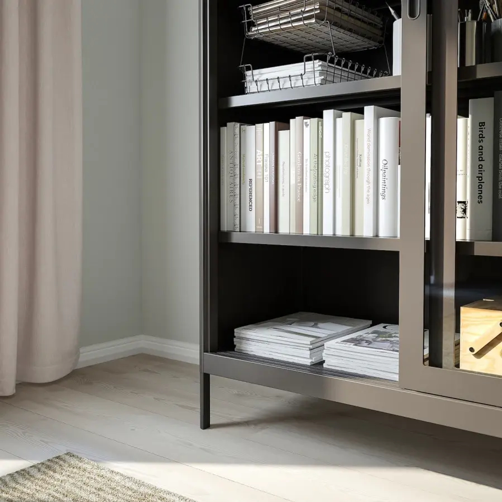 Офисный шкаф - IKEA IDÅSEN/IDASEN, темно-серый, 120х45х140 см, ИДОСЕН ИКЕА