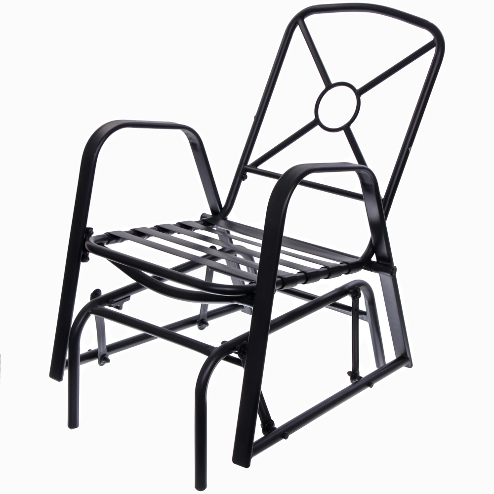 Кресло-маятник «Аристократ», 56*75*88 см, цвет: чёрный-серый, макс. нагрузка 120 кг