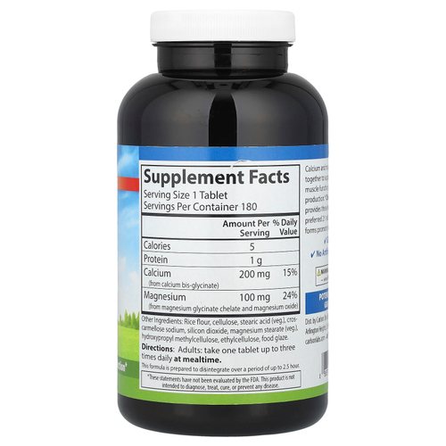 Carlson, Chelated Cal-Mag, 180 таблеток