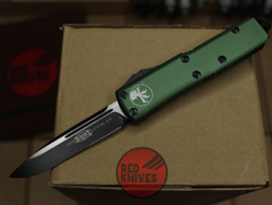 Нож Microtech UTX-85 A+++ S/E Standard - зеленая рукоять, стандартный черный клинок