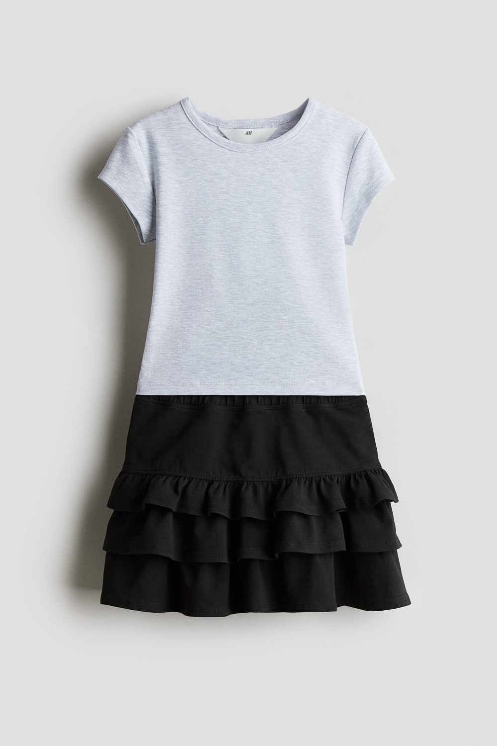 H&M Комплект из топа и юбки, серый/черный