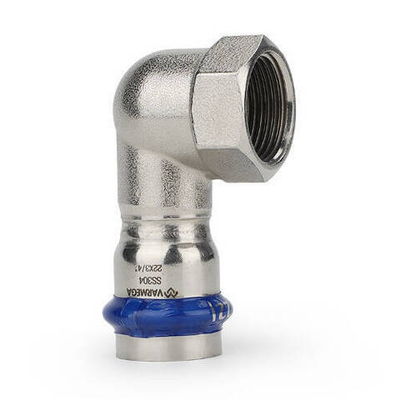 Переход на внутреннюю резьбу угловой Varmega Inox Press - 18 x 1/2" (для труб из нержавеющей стали)